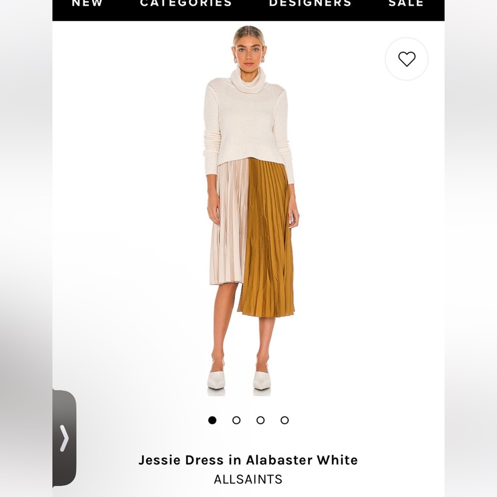 All saints Jessie dress/sweater in alabaster white